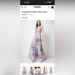 White House Black Market Purple Floral Maxi Dress